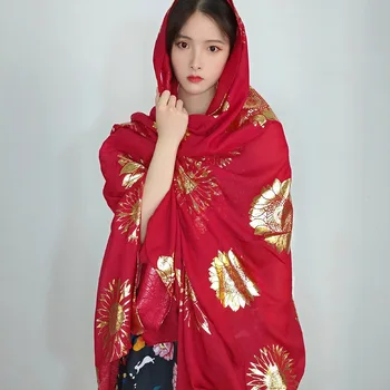 Шарф в этническом стиле Dupattas, Женская летняя теплая красная шаль, шарф
