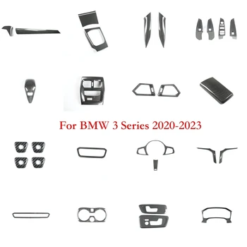 Внутренняя отделка из углеродного волокна для BMW 3 серии 20-23, декоративная панель центральной консоли, панель управления переключением передач, кондиционером