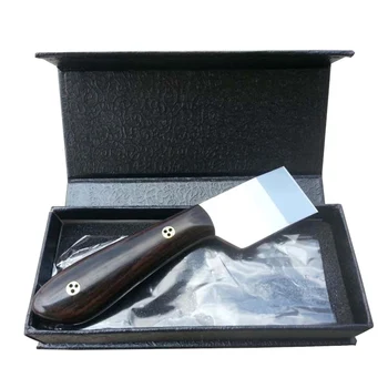 Скивер.
Высокопрочная эбонитовая деревянная ручка, черный скивер для резки кожи, лезвие ножа для резки кожи