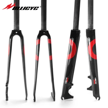 ULLICYC 3k Полностью карбоновая вилка для шоссейного велосипеда 28,6 мм, жесткая вилка для шоссейного ВЕЛОСИПЕДА, запчасти для велосипеда 1-1/8 