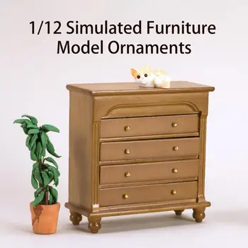 Полезная модель Мини-шкафа, Креативная Миниатюрная Мебель, Реалистичная 1/12 Миниатюрная модель шкафа для кукольного домика, Макет сцены