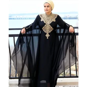 Черное абсолютно новое платье Kaftans Farasha Abaya из Дубая, Марокко, очень модное длинное платье в европейском и американском стиле