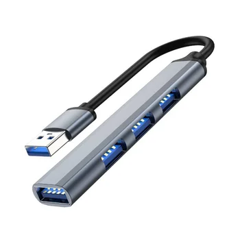USB-концентратор с 4 Портами, Разветвитель, мульти-концентратор, адаптер USB к USB 3.0, USB-адаптер питания с несколькими портами