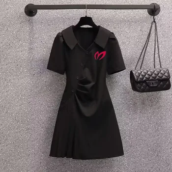 Роскошное брендовое женское платье для гольфа с вышивкой, Летняя новинка 2023, Модная Женская тонкая юбка, Женское длинное платье