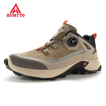 Водонепроницаемая походная обувь HUMTTO, дышащие горные треккинговые кроссовки для мужчин, Спортивные ботинки для активного отдыха, Мужская обувь для скалолазания