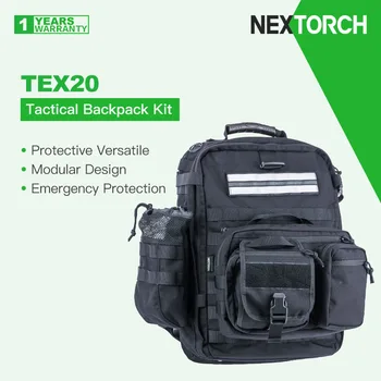 Защитный универсальный тактический рюкзак Nextorch TEX20, аварийная защита, вместимость 18 л, прочный для использования на дальних расстояниях