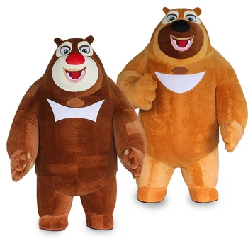 Счастливая Прогулка Надувной Медведь Забавный костюм Для взрослых Мужчин и женщин Аниме Косплей Меховой костюм Медведь Индивидуальные пушистые костюмы