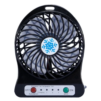 3X Портативный перезаряжаемый мини-вентилятор, охладитель воздуха, мини-настольный вентилятор, USB-охлаждение, перезаряжаемые ручные вентиляторы, черный
