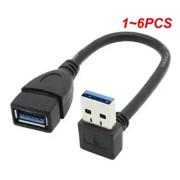 1 ~ 6 шт. Удлинительный кабель USB 3,0 от мужчины к Женщине Под прямым углом 90 градусов USB-адаптер ВВЕРХ/Вниз/Влево/Вправо Cabo USB 0,2 М