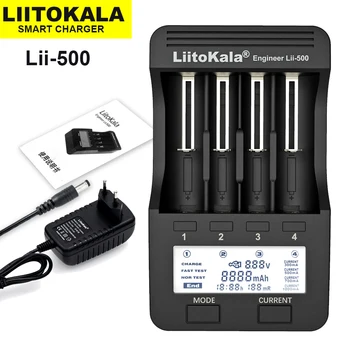Liitokala Lii-500 Lii-402 Lii-202 Lii-100 3,7 В 1,2 В Многофункциональное Зарядное устройство 18650 26650 21700 17355 18350 14500 AA AAA
