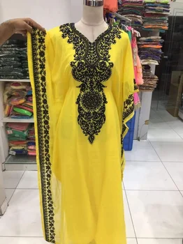 Марокканское платье из Жоржета, Дубайское платье, Халат Фараша, Женское Длинное платье, Индийское платье
