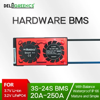 Литий-ионный аккумулятор BMS 18650 LiFePO4 Battery 4S 8S 12S16S с балансом от 30A до 250A Применяется для Солнечной системы Скутера