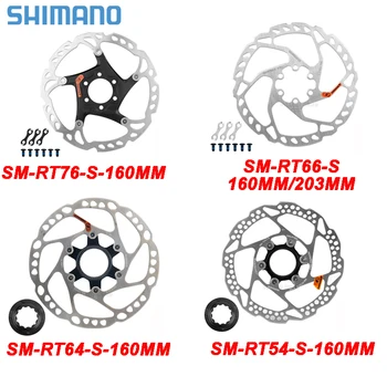 SHIMANO RT76/RT64/RT54 160 мм/180 мм/203 мм Горный велосипед Средний Замок Тормозного диска RT66 6 Гвоздей Тормозной диск DEORE XT MTB Ротор