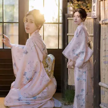 Японское женское платье Юката, Традиционное Кимоно, Танцевальный костюм для выступлений, Девушка-Гейша, Винтажная Фестивальная одежда, Женская Юката