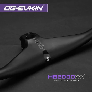 OG-EVKIN HB-2000 Carbon Rise Интегрированный MTB Руль 800 мм -7 Градусов UD Матовый Велосипедный XC Однообразный Плоский Стержень для велосипеда