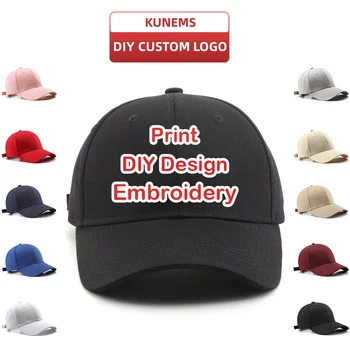 Бейсбольная кепка KUNEMS на заказ для мужчин и женщин, шляпа с логотипом, мужские кепки, бейсболки с вышивкой, Летние солнцезащитные шляпы Унисекс