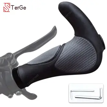 1 Пара велосипедных ручек, TPR-резина, встроенный MTB-упор для рук, Двусторонняя блокировка Руля для горного Велосипеда, Амортизация