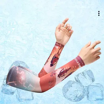 Рукава из ледяного шелка, устойчивые к ультрафиолетовому излучению, солнцезащитные маски для всего лица, охлаждающие, скрывающие татуировки, солнцезащитная маска унисекс