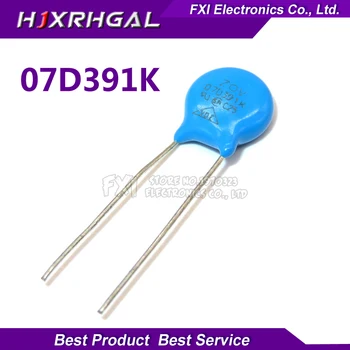 Пьезорезистор 07D391K 10ШТ, варисторный резистор 7D391K 390В 10ШТ