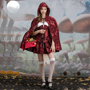Плюс Размер Косплей Костюм Красная Шапочка Сексуальное Платье Взрослые Карнавал Пурим Костюм Женщины Костюмы На Хэллоуин