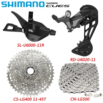 SHIMANO CUES U6000 1X11 Рычаг Переключения Скоростей RD-U6020 Переключатели MTB Велосипеда LG500 116L Цепь CS-LG400 11-45 T Кассетная Велосипедная деталь