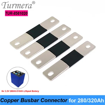 Шинопровод Turmera Lifepo4 Battery Медный Соединитель для 12V 280Ah 310Ah 320Ah Lifepo4 Battery Cell Используется в Солнечной системе 12,8 V 4 шт.