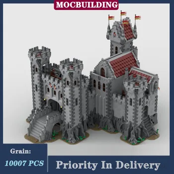 MOC City Red Lion Castle II Модель Строительного Блока Набор Street View Architecture Collection Серия Игрушек И Подарков